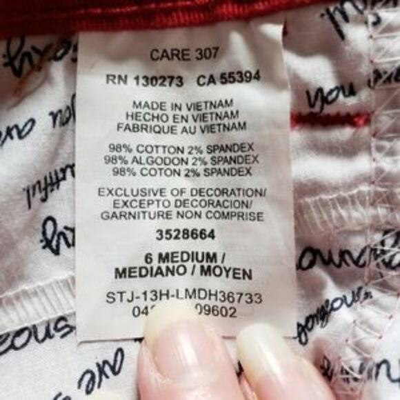 Lee High Rise Mom Jeans Classic Fit Red Jeans 6 - Picture 8 of 8